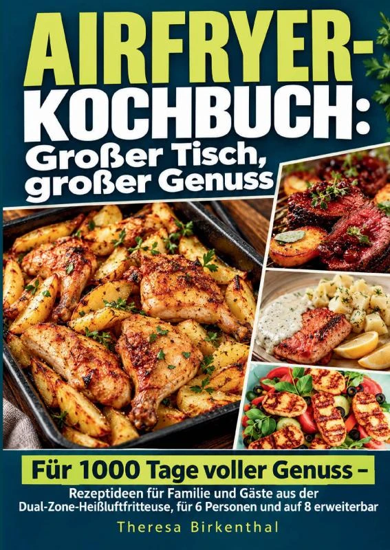 Airfryer-Kochbuch: Großer Tisch, großer Genuss – Theresa Birkenthal – boek cover