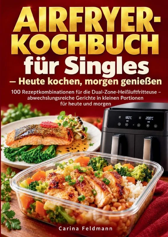 Airfryer-Kochbuch für Singles ¿ Heute kochen, morgen genießen – Carina Feldmann – boek cover