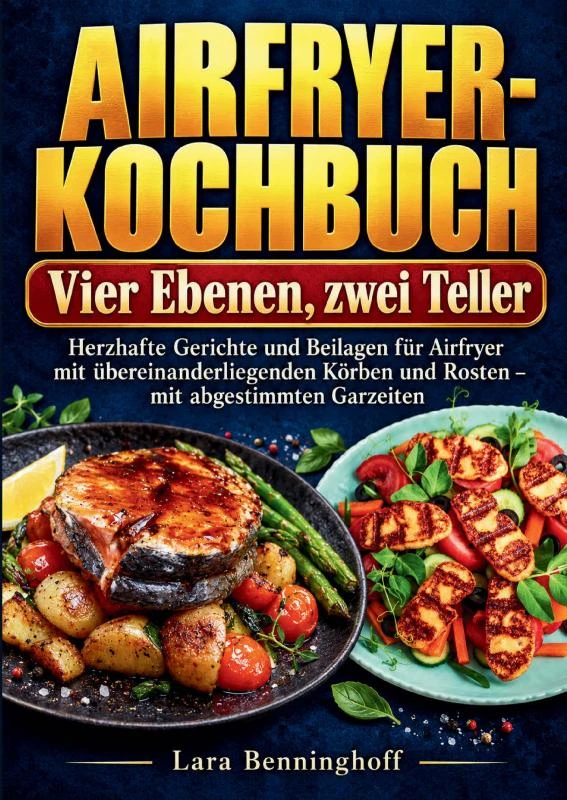 Airfryer-Kochbuch ¿ Vier Ebenen, zwei Teller – Lara Benninghoff – boek cover