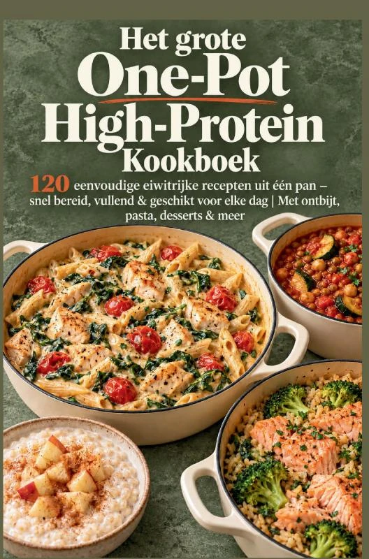 Het grote One-Pot High-Protein Kookboek: 120 eenvoudige eiwitrijke recepten uit één pan – Elena Proteina – boek cover