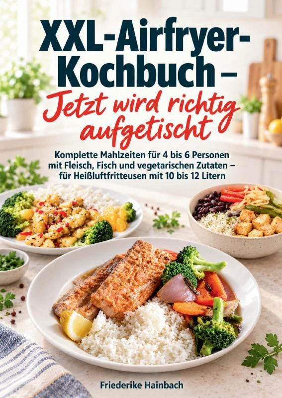 XXL-Airfryer-Kochbuch ¿ Jetzt wird richtig aufgetischt – Friederike Hainbach – boek cover