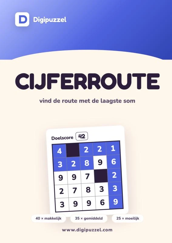 Digipuzzel Cijferroute – Digipuzzel – boek cover