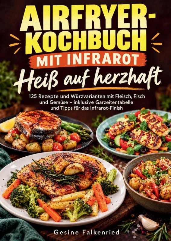 Airfryer-Kochbuch mit Infrarot ¿ Heiß auf herzhaft – Gesine Falkenried – boek cover