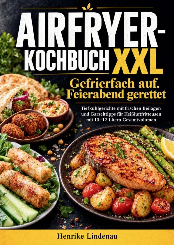 Airfryer-Kochbuch XXL ¿ Gefrierfach auf. Feierabend gerettet – Henrike Lindenau – boek cover
