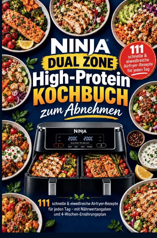 NINJA DUAL ZONE High-Protein Kochbuch zum Abnehmen – Tanja Genussfeld – boek cover