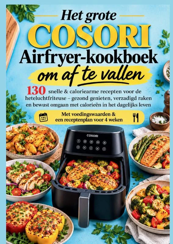 Het grote COSORI Airfryer-kookboek om af te vallen: 130 snelle & caloriearme recepten voor de heteluchtfriteuse – Laura Körner – boek cover