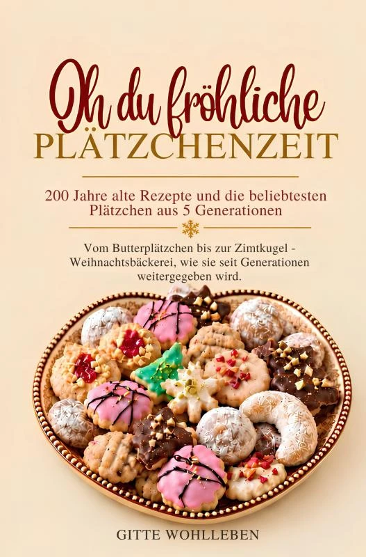 Oh du fröhliche Plätzchenzeit - 200 Jahre alte Rezepte und die beliebtesten Plätzchen aus 5 Generationen – Gitte Wohlleben – boek cover