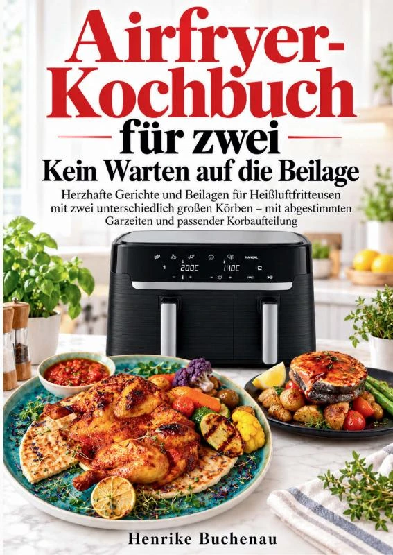 Airfryer-Kochbuch für zwei ¿ Kein Warten auf die Beilage – Henrike Buchenau – boek cover
