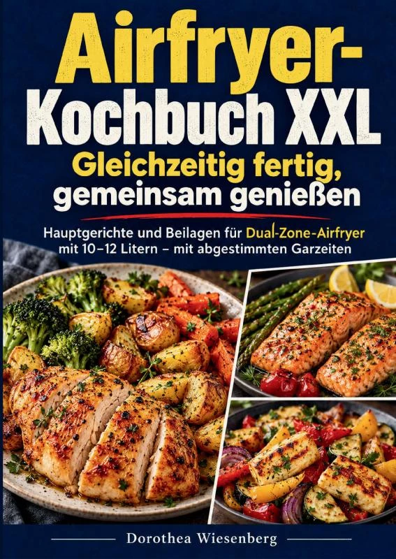Airfryer-Kochbuch XXL ¿ Gleichzeitig fertig, gemeinsam genießen – Dorothea Wiesenberg – boek cover