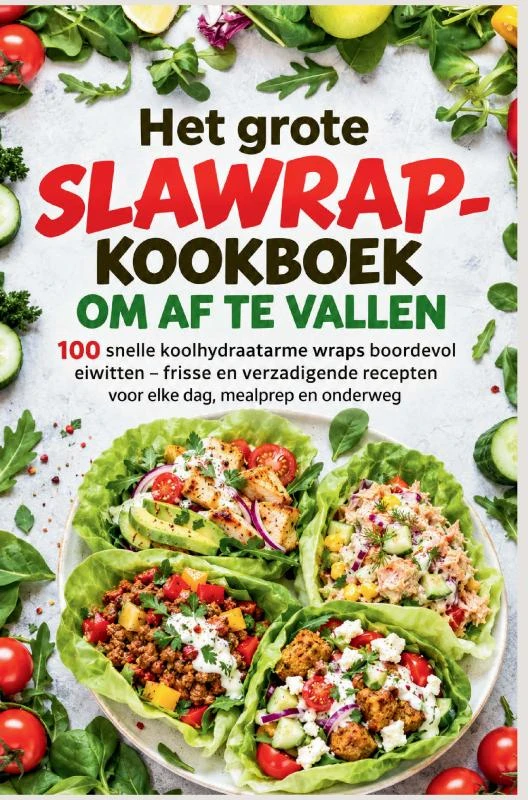 Het grote slawrap-kookboek om af te vallen: 100 snelle koolhydraatarme wraps boordevol eiwitten – Lea Frischfeld – boek cover