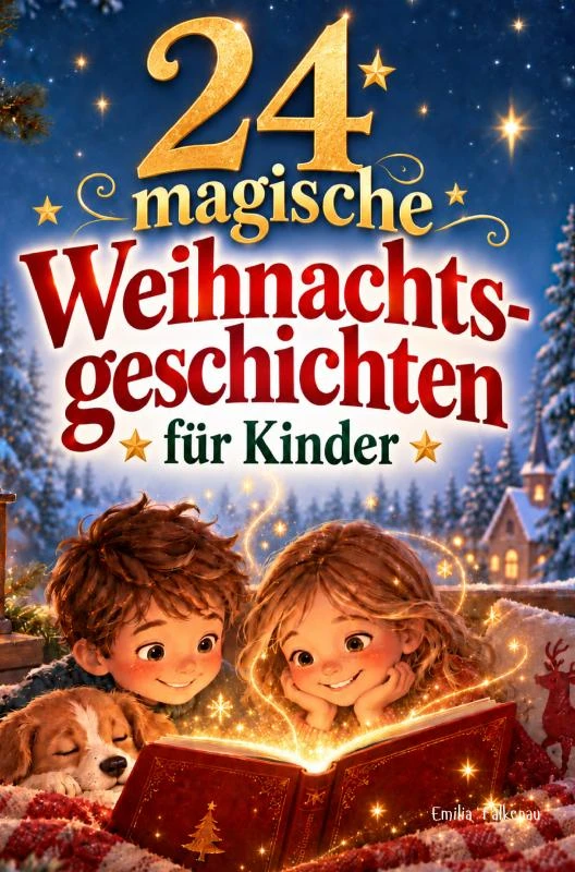 24 magische Weihnachtsgeschichten für Kinder - Das besondere Adventskalender-Buch – Emilia Falkenau – boek cover