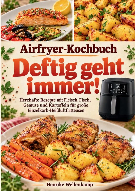 Airfryer-Kochbuch ¿ Deftig geht immer! – Henrike Wellenkamp – boek cover