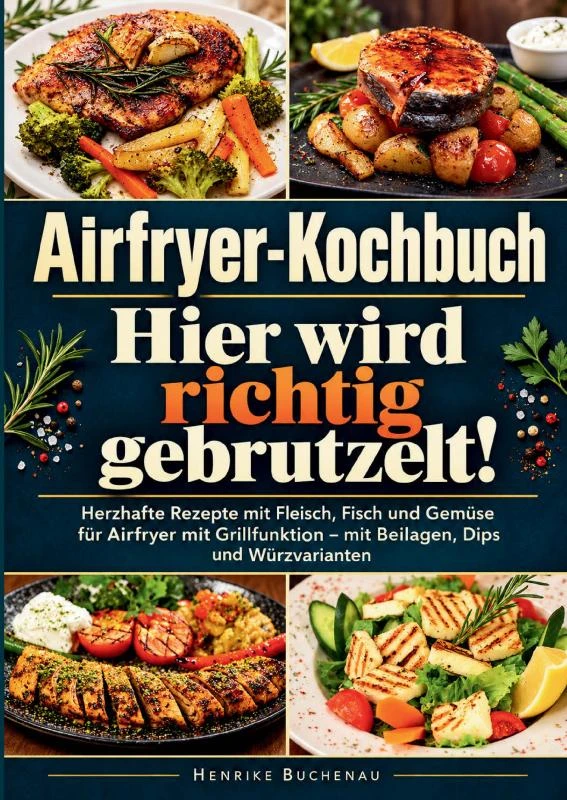 Airfryer-Kochbuch ¿ Hier wird richtig gebrutzelt! – Henrike Buchenau – boek cover