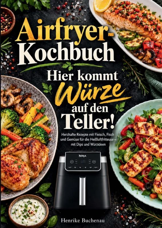 Airfryer-Kochbuch ¿ Hier kommt Würze auf den Teller! – Henrike Buchenau – boek cover