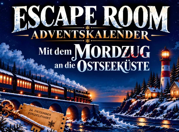 Escape Room Adventskalender ¿ Mit dem Mordzug an die Ostseeküste – Noah Haller – boek cover