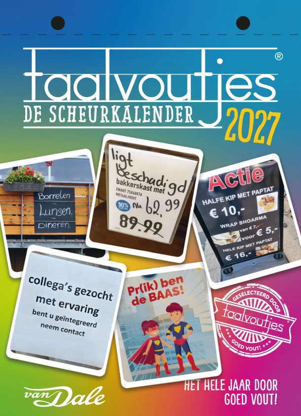 Taalvoutjes - de scheurkalender 2027 – Vellah Bogle – boek cover