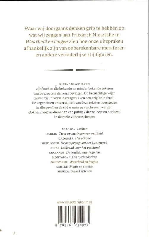 Waarheid en leugen – Friedrich Nietzsche – boek cover