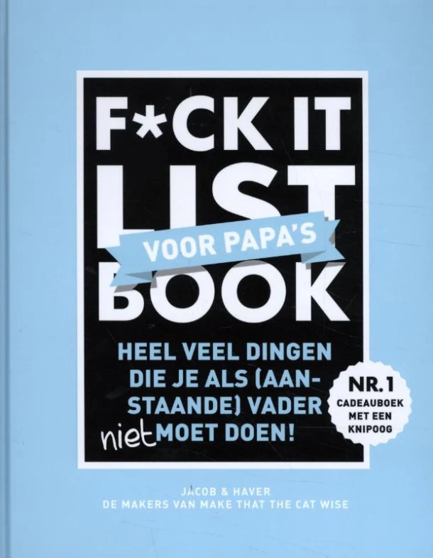 F*ck it list Book voor papa's – Jacob & Haver – boek cover