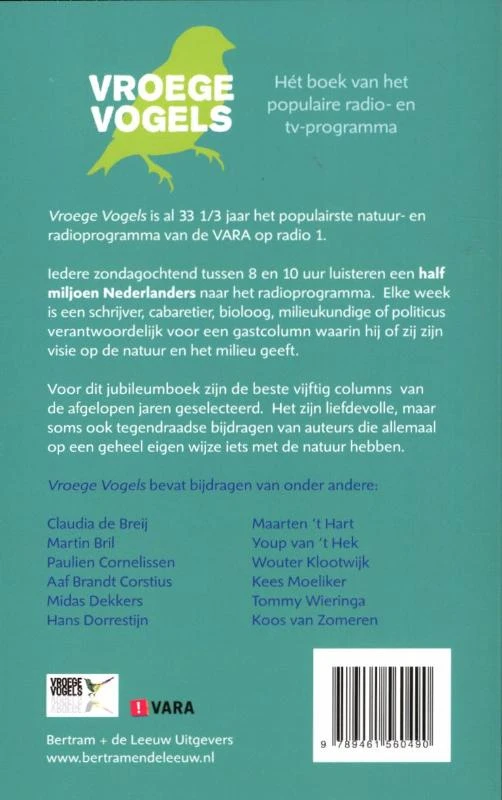 Vroege Vogels – Joost Huijsing – boek cover