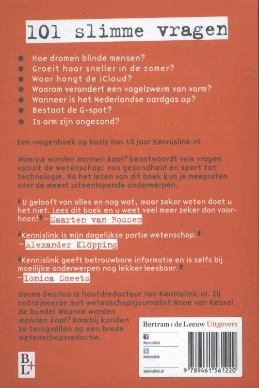 Waarom worden mannen kaal? – Sanne Deurloo – boek cover