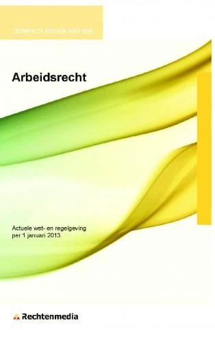 Arbeidsrecht – boek cover