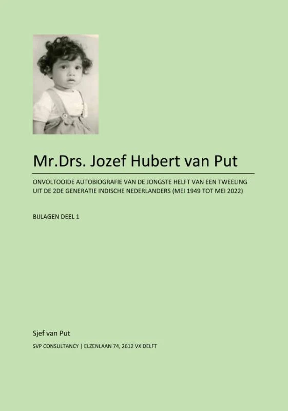 Mr.Drs. Jozef Hubert van Put - bijlagen – Jozef Hubert van Put – boek cover