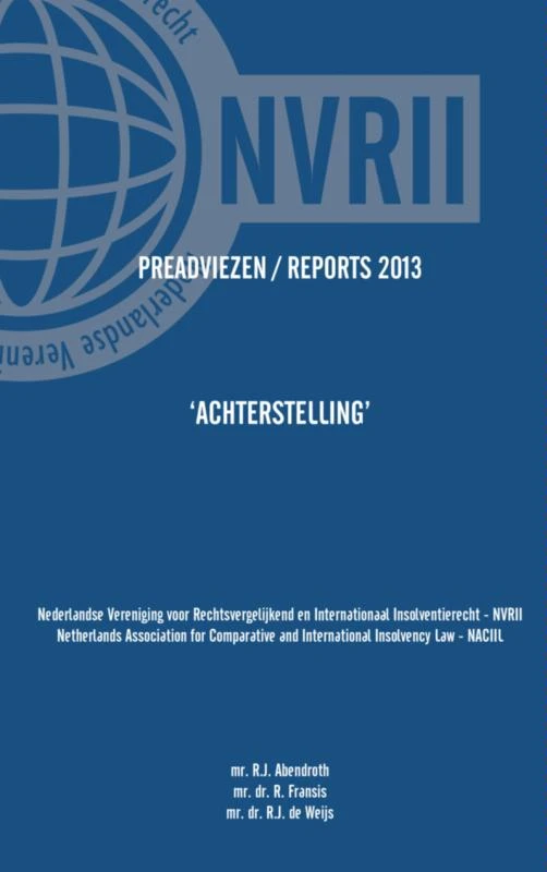 Preadviezen Reports 2013 NVRII - NACIIL – boek cover