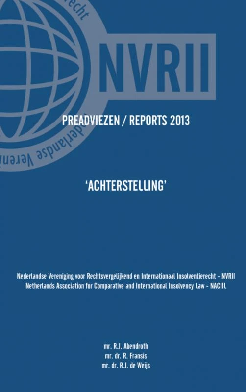 Preadviezen _ Reports 2013 NVRII - NACIIL – NVRII NACIIL – boek cover