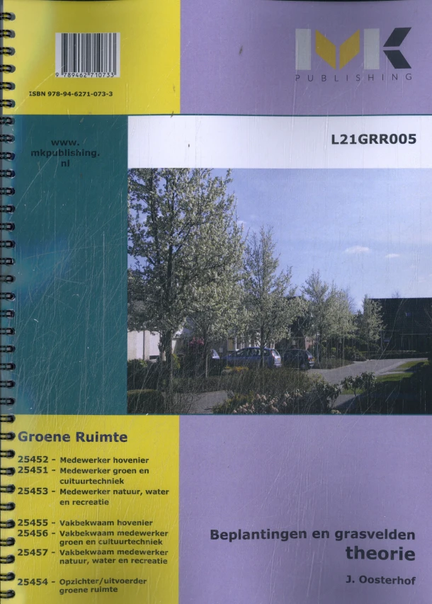 Beplantingen en grasvelden – J. Oosterhof – boek cover