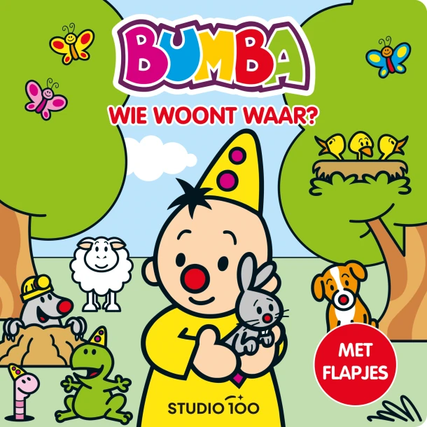Bumba : kartonboek met flapjes - Wie woont waar? – Inge Laenen – boek cover