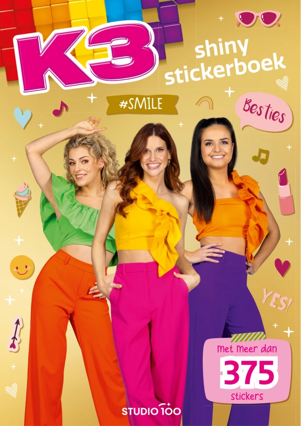 K3 : stickerboek - Shiny stickers – Gert Verhulst – boek cover