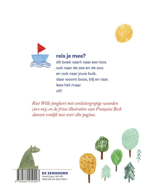 Een boot vaart naar het bos – Riet Wille – boek cover