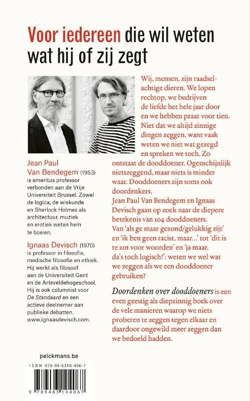 Doordenken over dooddoeners – Ignaas Devisch – boek cover