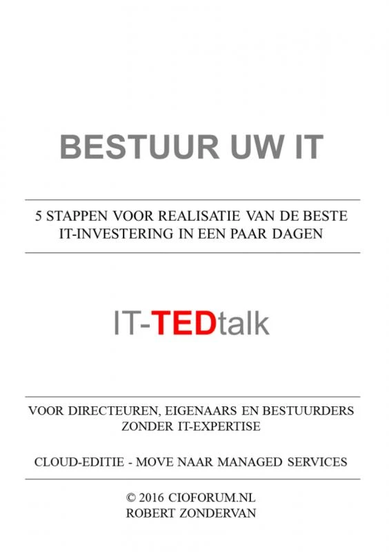 Bestuur uw IT! – Robert Zondervan – boek cover