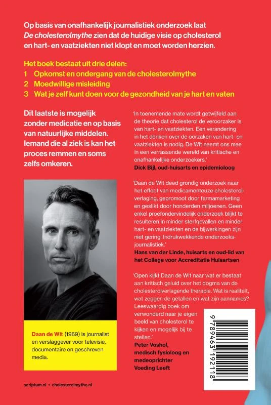 De cholesterolmythe – Daan de Wit – boek cover