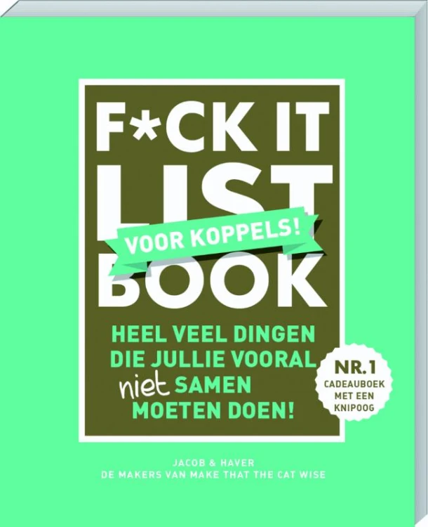 F*CK-it list book voor koppels – Jacob & Haver – boek cover