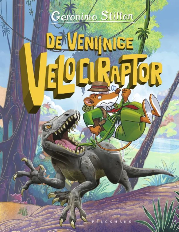De venijnige velociraptor (92) – Geronimo Stilton – boek cover