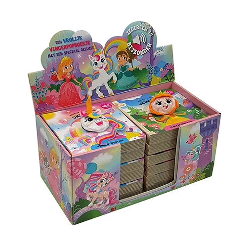 Display vingerpopboekjes Prinsessen/unicorns – boek cover