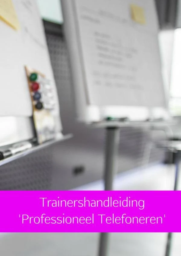 Trainershandleiding ‘Professioneel Telefoneren‘ – Linda Van der Meer – boek cover