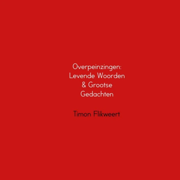 Overpeinzingen: Levende Woorden & Grootse Gedachten – Timon Flikweert – boek cover