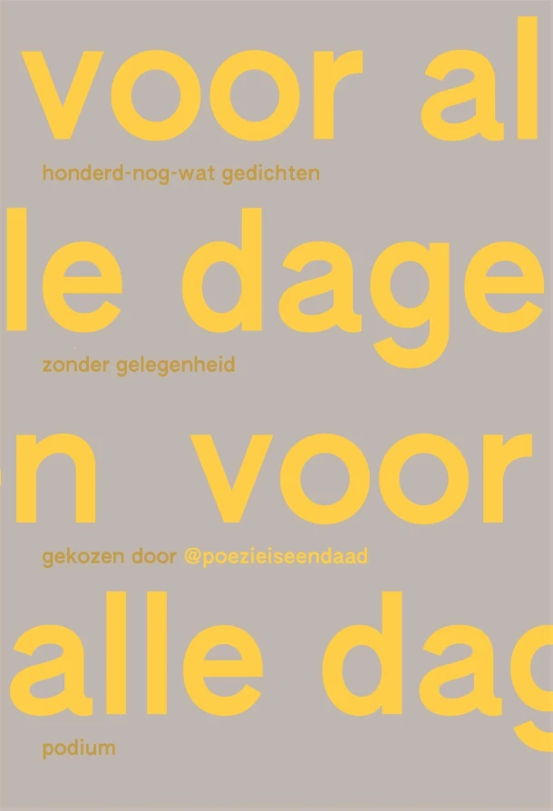 Voor alle dagen – Poëzie is een Daad – boek cover