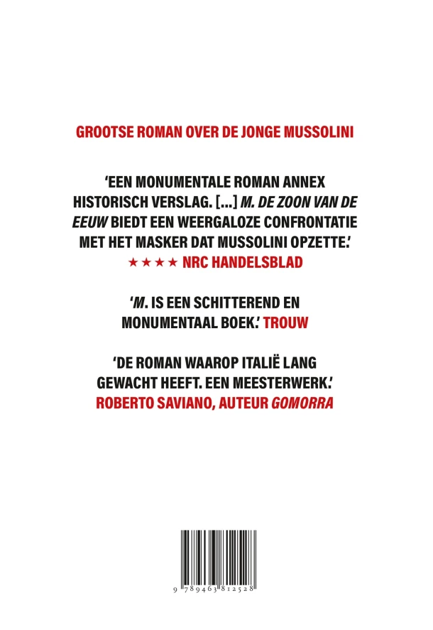 De zoon van de eeuw – Antonio Scurati – boek cover