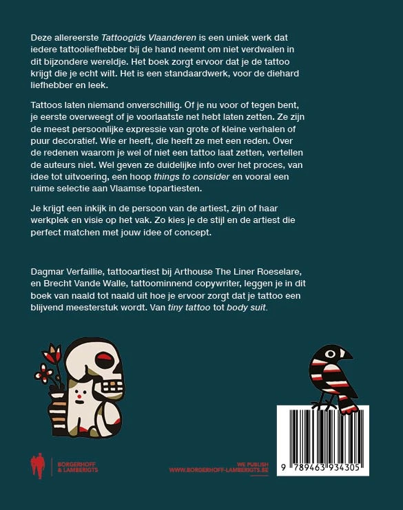 Tattoogids Vlaanderen – Dagmar Verfaillie – boek cover