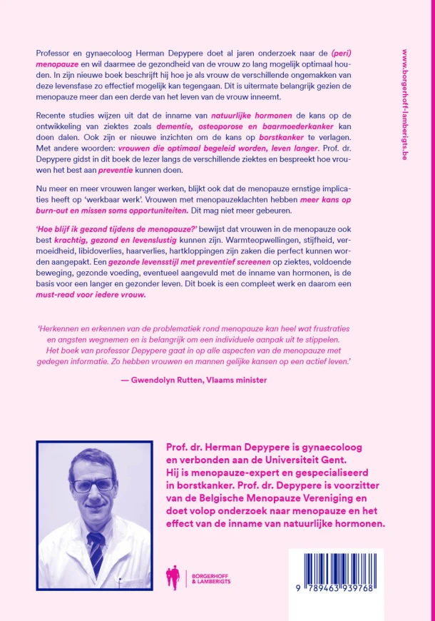 Hoe blijf ik gezond tijdens de menopauze – Herman Depypere – boek cover