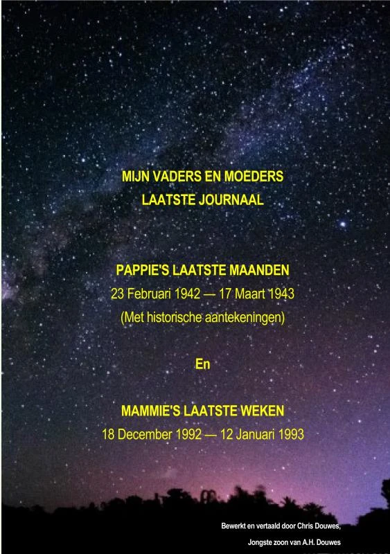MIJN VADERS EN MOEDERS LAATSTE JOURNAAL – Chris Douwes – boek cover