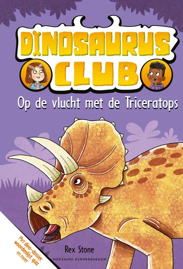 Op de vlucht met de Triceratops – Rex Stone – boek cover