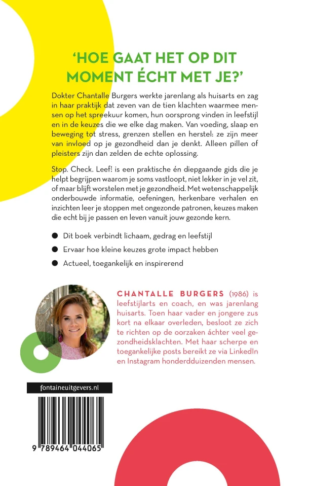 Stop. check. leef! – Chantalle Burgers – boek cover