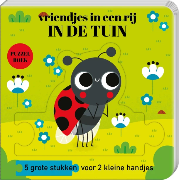 Puzzelboek vriendjes in een rij - In de tuin – ImageBooks Factory – boek cover