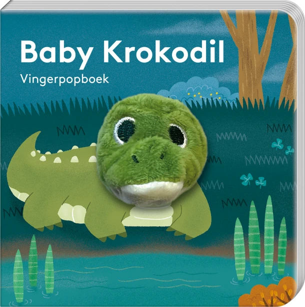 Vingerpopboekje Baby Krokodil – ImageBooks Factory – boek cover