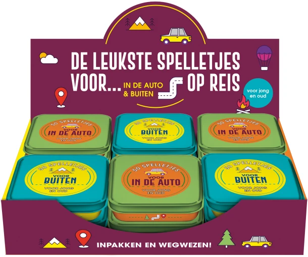 Display 50 spelletjes voor op reis - 3 x 4 ex. – ImageBooks Factory – boek cover